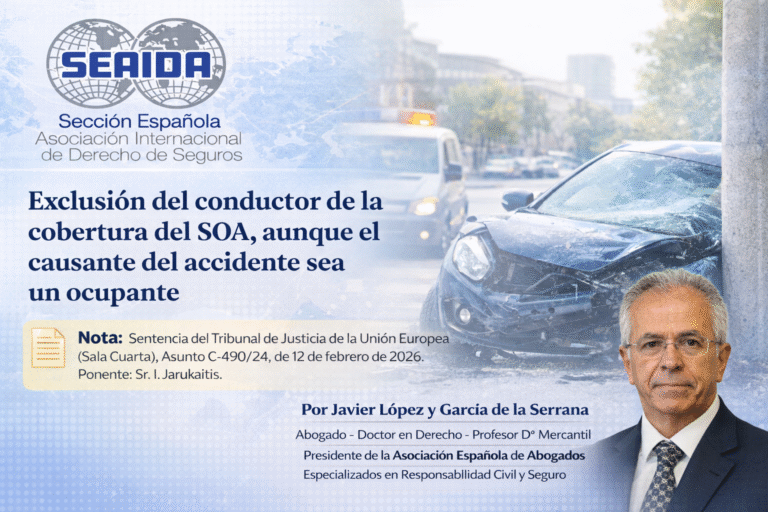Exclusión del conductor de la cobertura del SOA, aunque el causante del accidente sea un ocupante