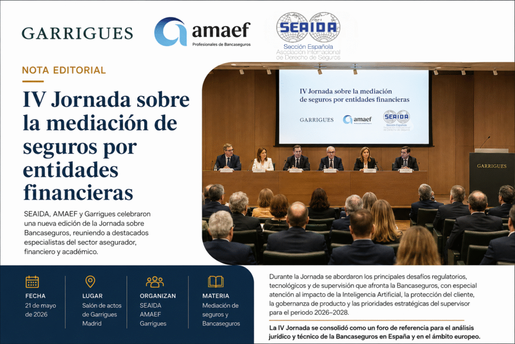 Nota Editorial: IV Jornada sobre la mediación de seguros por entidades financieras