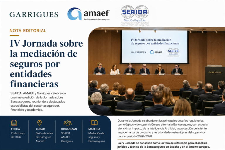 Nota Editorial: IV Jornada sobre la mediación de seguros por entidades financieras