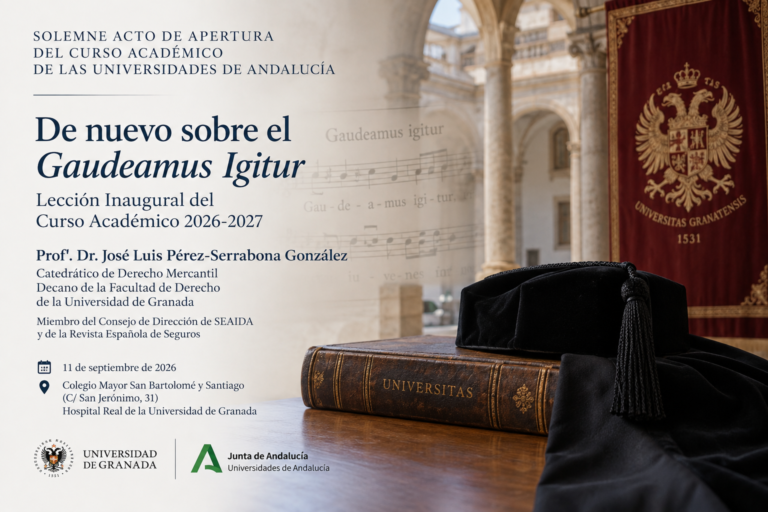 José Luis Pérez-Serrabona pronuncia la Lección Inaugural del Curso Académico 2026-2027 de las Universidades de Andalucía
